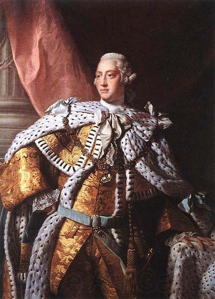 Allan Ramsay Portrait of George III, circa 1762. Norge oil painting art